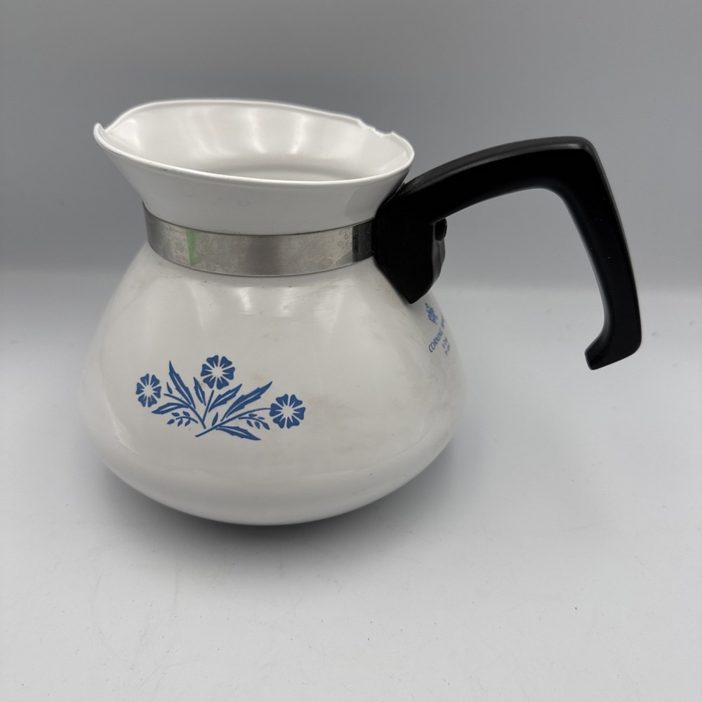 Vtg Corning Ware Blue Cornflower Kettle 6 Cup Tea Pot P-104 without Lid - Read!
